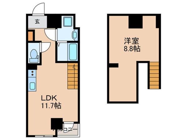 MODERN PALAZZO天神東グランＭの物件間取画像